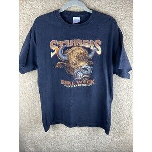 Sturgis Bike Week 2008 Mens Size L Black Short Sleeve T-Shirt